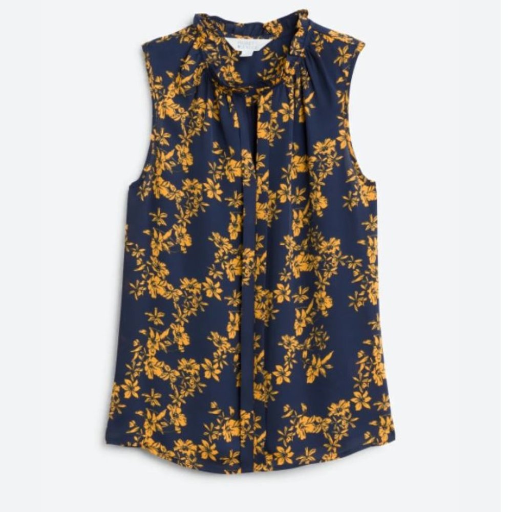 Market and spruce Orlee Mixed Material Sleeveless Top Size Size: SP